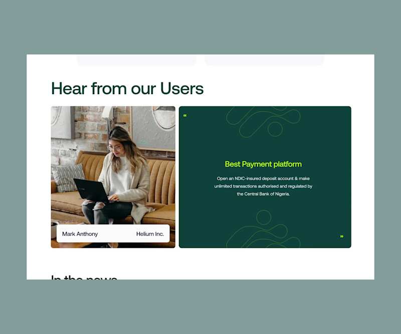 Cover image for Modern UX Website Redesign for Olive Pay