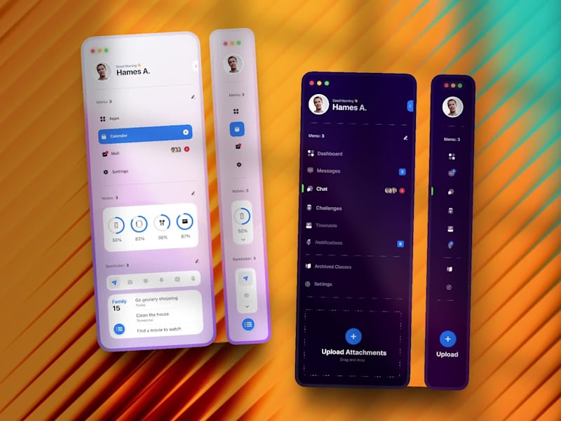Cover image for MacOS Sidebar in Dark mode and Light Mode designed in FIGMA ...