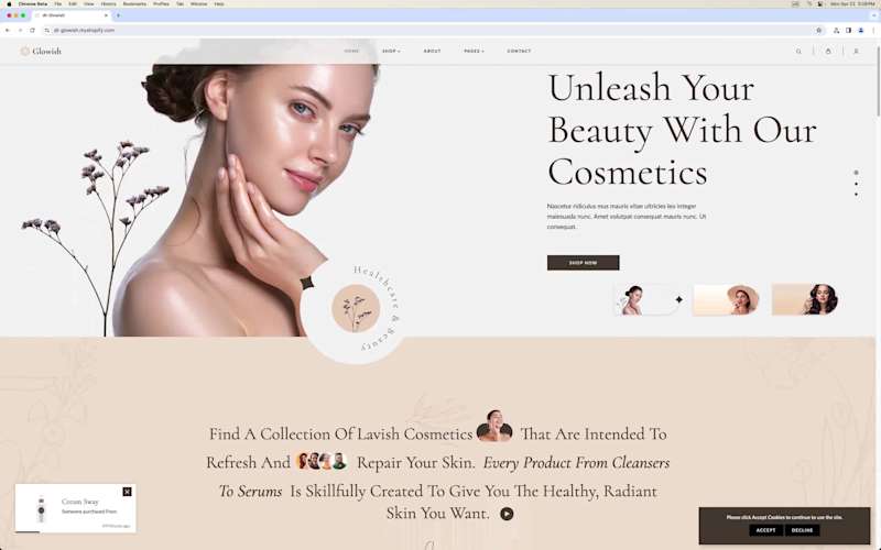 Cover image for Glowish: Radiant Wix Beauty Store