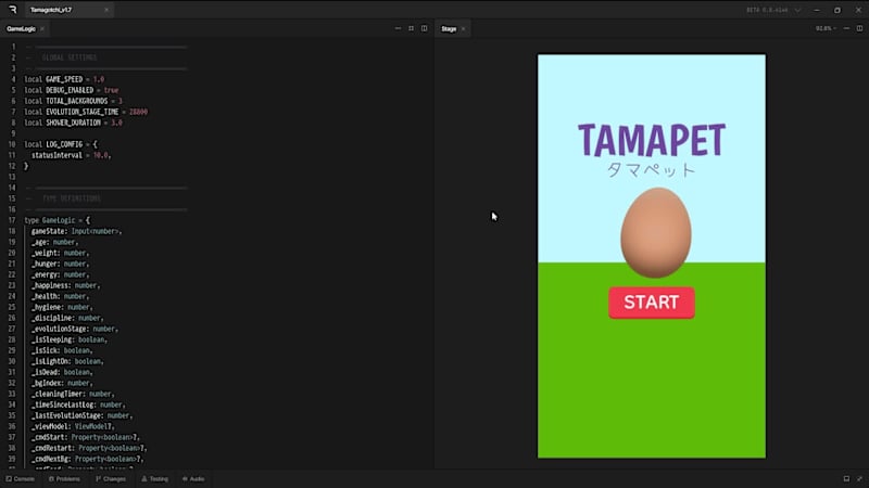 Cover image for Tamapet: A Tamagotchi Clone: Real-Time Evolution: A persiste...