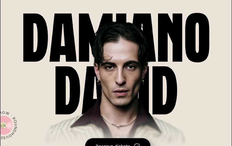 Cover image for Redesign of Damiano David's Landing Page