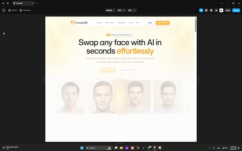 Cover image for Just submitted this Framer template for review. It's my firs...