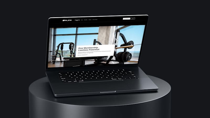 Cover image for RA_GYM Website – UI Concept