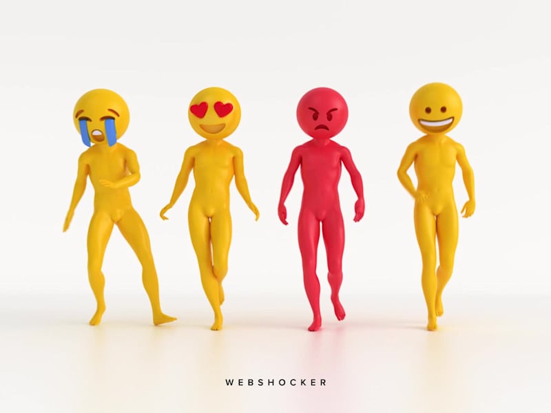 Cover image for Emojis Same body. Different heads. Different moods. 😊 walks...