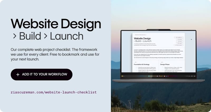 Cover image for Our complete web project checklist