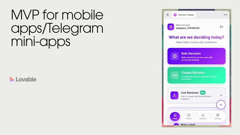 Cover image for Decision Helper telegram mini-app