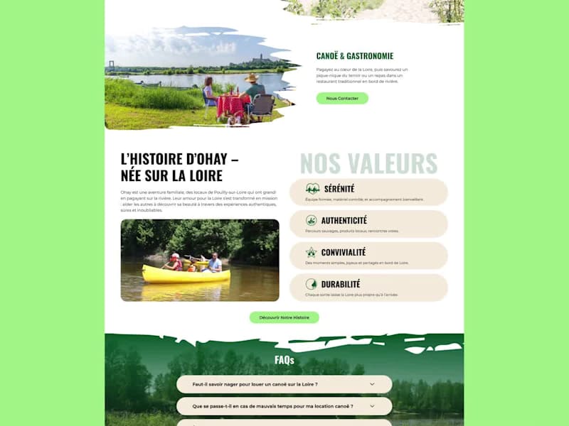 Cover image for Ohay Canoë Kayak – Booking & Multilingual Site