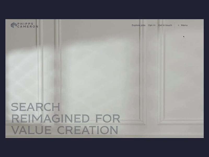 Cover image for Website for Phipps Cameron - a financial recruiter based in ...