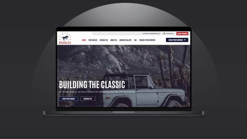 Cover image for Vintage Bronco Website UI/UX & WordPress Development