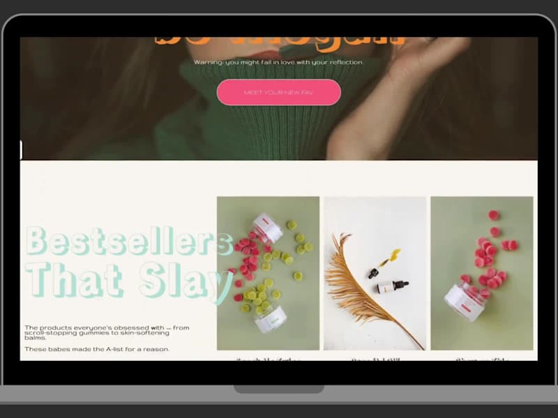 Cover image for Juiced & Loose – Bold Website Design for a Gen Z Skincare Brand