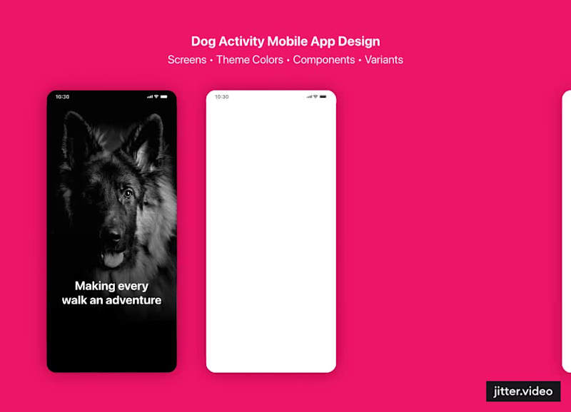 Cover image for Dog Activity App UI • Figma Design • Components & Variants D...