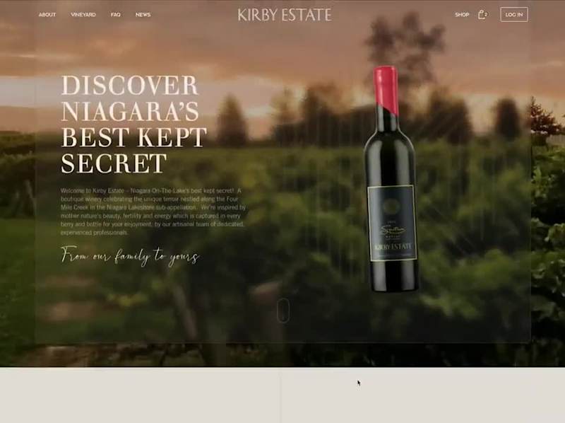Cover image for Kirby Wines Website Development