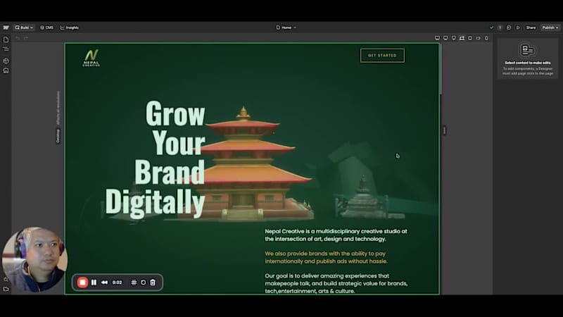 Cover image for Webflow Project with 3d Background in Spline