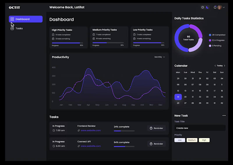 Cover image for Task Management Dashboard Design