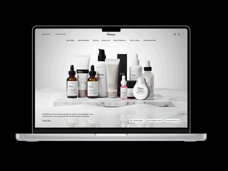 Cover image for Redesigned The Ordinary website as a personal exploration of...