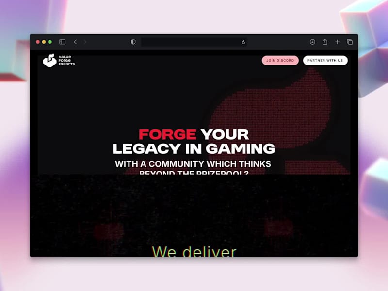 Cover image for Valueforge Esports Framer Website