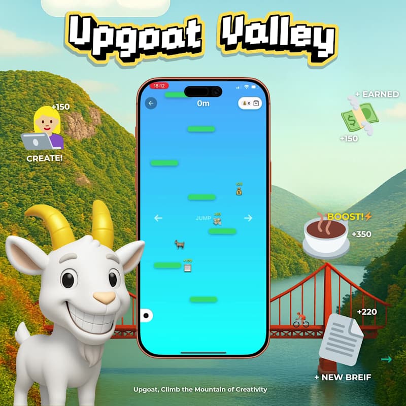 Cover image for Welcome to UpGoat Valley! A game inspired by Doodle Jump, Su...