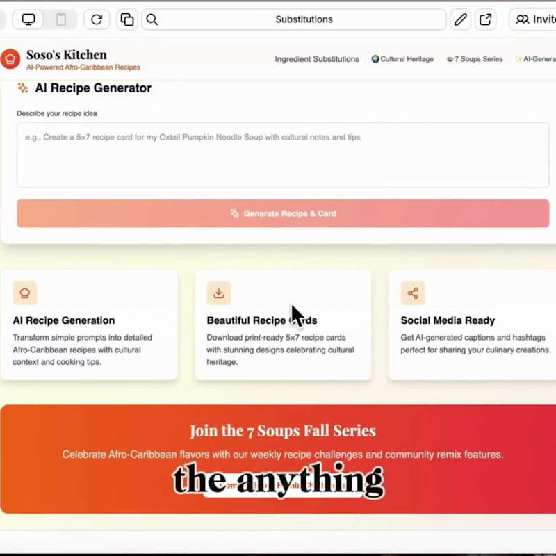 Cover image for Built an Afro-Caribbean inspired AI recipe app 🍲 that you c...