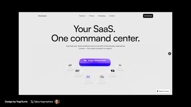Cover image for Interactive Hero Section concept for SaaS startups