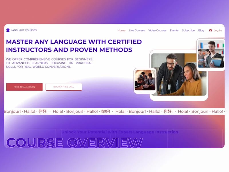 Cover image for Language Courses Multi-page Website Template