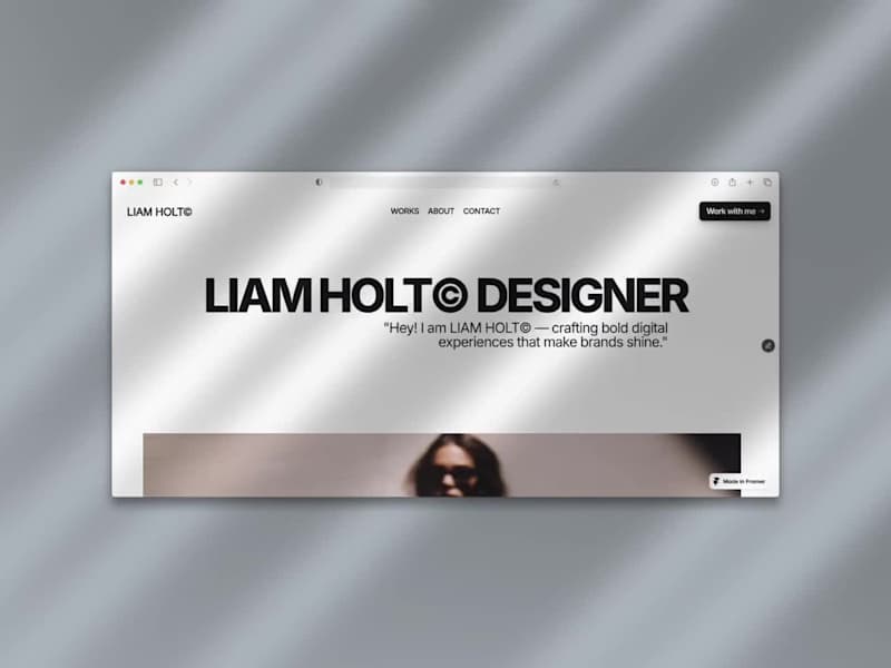 Cover image for LIAM HOLT© DESIGNER - Website Design & Development in Framer