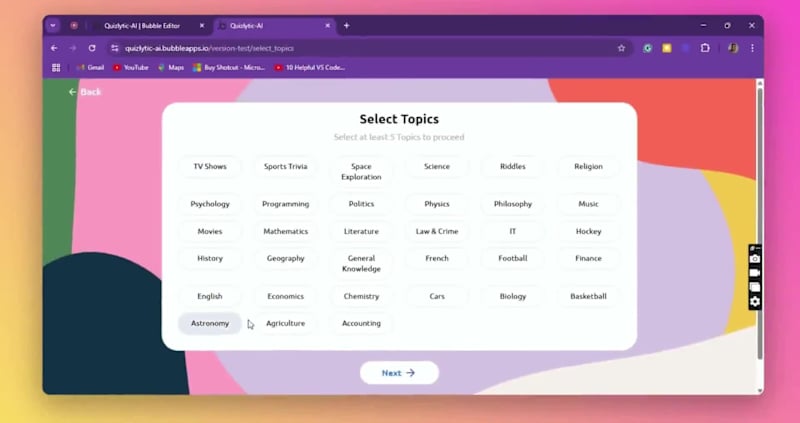 Cover image for AI-powered Quiz