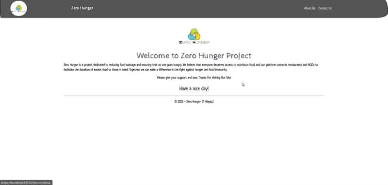 Cover image for Zero Hunger – Food Collection & Donation Platform