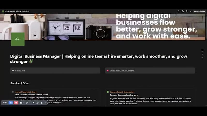 Cover image for Notion Portfolio Page