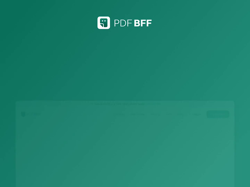 Cover image for PDF BFF — Marketing Website