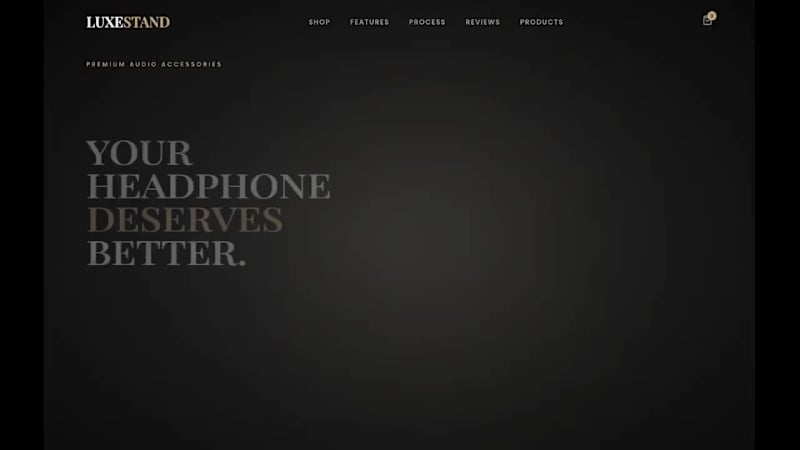 Cover image for Luxury Headphone Stand Landing Page Design