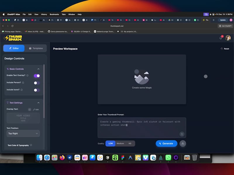 Cover image for Built Thumbspark live AI thumbnail