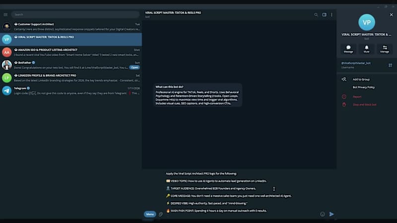 Cover image for TIKTOK & REELS VIRAL SCRIPT ARCHITECT (PRO)