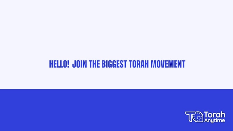 Cover image for High-Impact Kinetic Typography Promo for Torah Anytime's Glo...