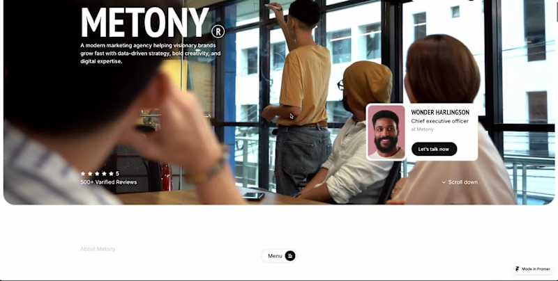 Cover image for Creative agency website design. 

How