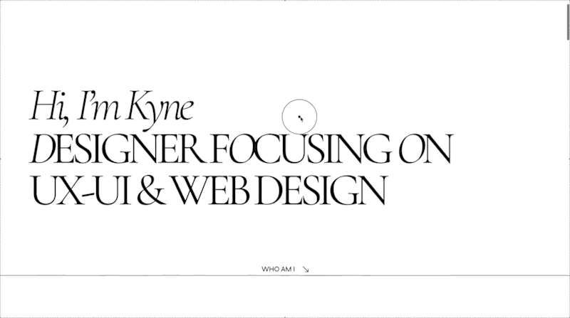 Cover image for Kyne Jang Portfolio -  Minimalist Design