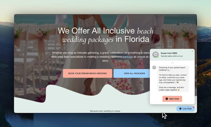 Cover image for Squarespace Website Redesign for Weddings by the Gulf