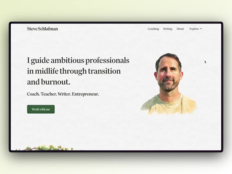 Cover image for Website design & development for Steve Schlafman