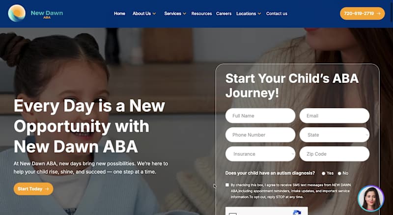Cover image for Responsive Webflow Development for New Dawn ABA