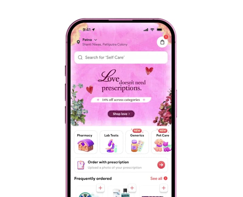 Cover image for valentine's campaign for pharma ecommerce