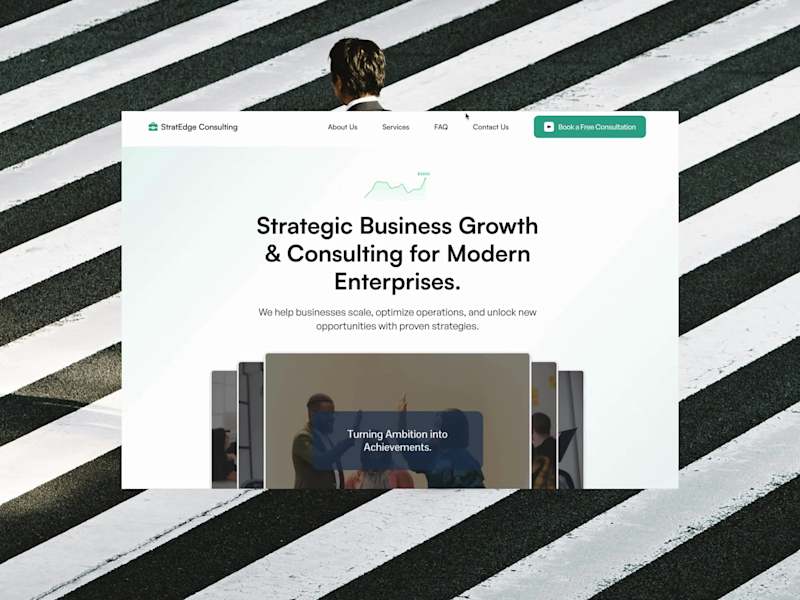 Cover image for StratEdge Consulting Landing Page Design