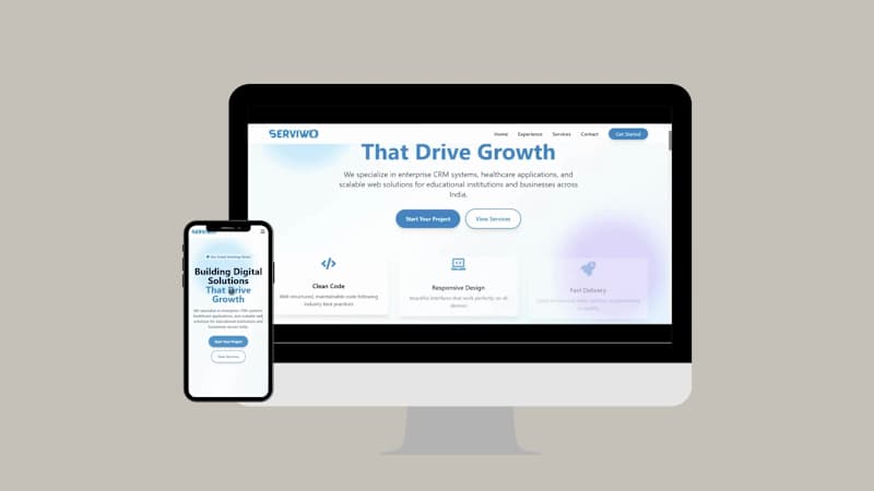 Cover image for Serviwo – Business Website Development A modern and responsi...