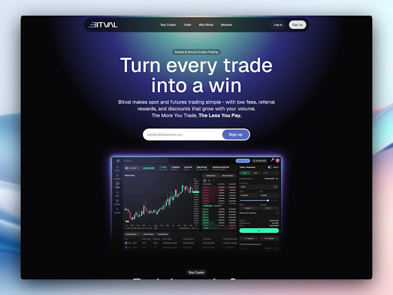 Cover image for Website Design for Bitval Exchange Launch