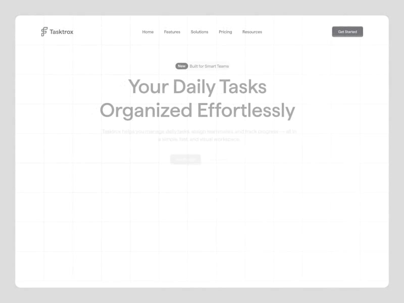 Cover image for Tasktrox: Complete SaaS Landing Page