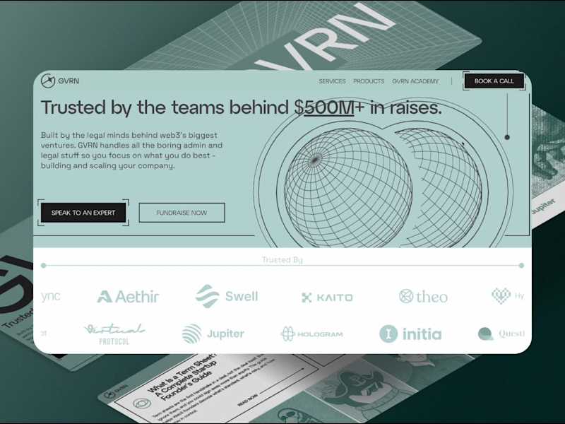Cover image for Interactive Webflow Landing Page for GVRN