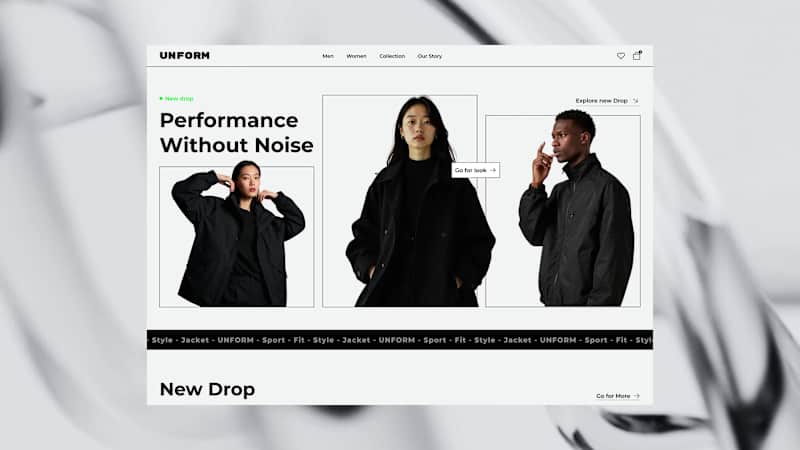 Cover image for Unform: E-commerce Website Modern Design