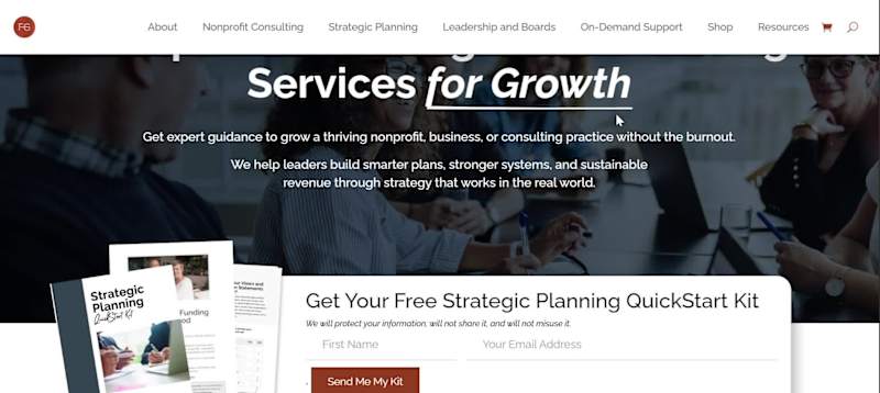 Cover image for Redesigned a non-profit coaching and consulting website buil...
