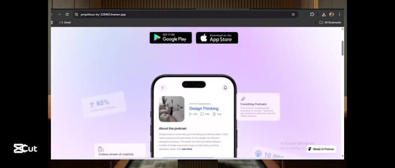 Cover image for Figma to Framer Conversion for ThinkCast Landing page 