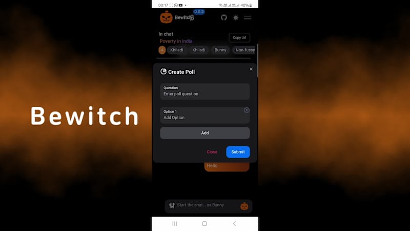 Cover image for Bewitch- Pseudonymous Chatting Application