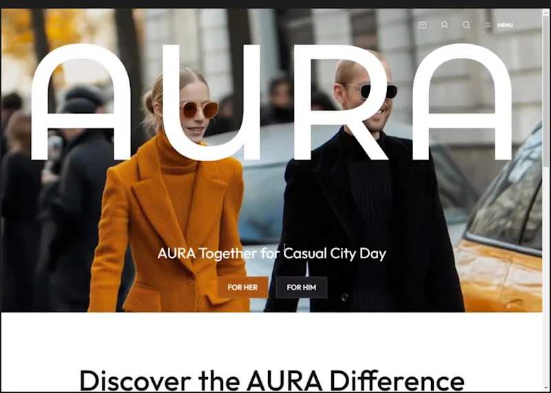 Cover image for AuraFashion - Landing Page