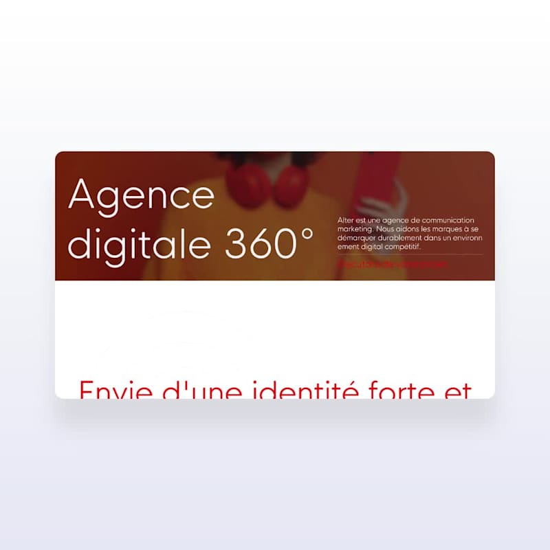 Cover image for Alter perception project website ! Very happy to work on thi...